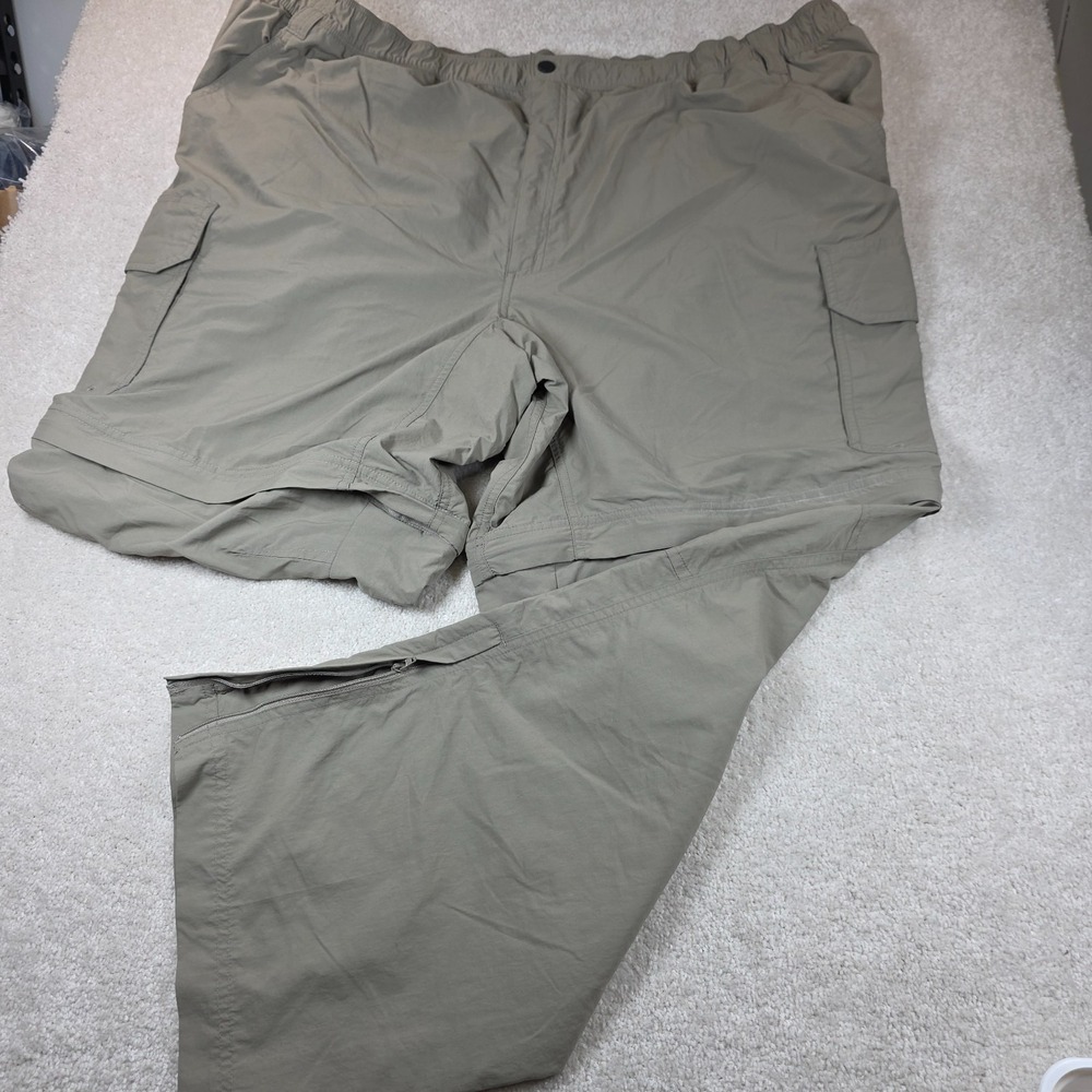 Ultimate Terrain Hiking Pants Mens 3XLx30 Khaki Convertible Zip Off Cargo Pocket